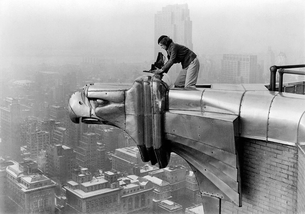 Margaret Bourke White gargoyle Chrysler Building New York 1935 Fotografia Oscar Graubner