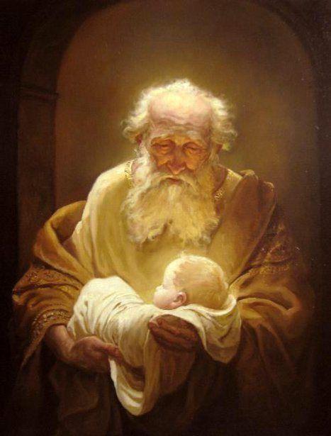 san Simeone e Gesù Andrey Shishkin